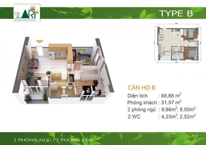 Bán căn hộ chung cư tại Phường Phước Long B, Quận 9,  Hồ Chí Minh diện tích 68.8m2  giá 2.45 Tỷ