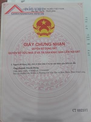 Cần bán nền thổ cư  khu công an phường Đông Thuận