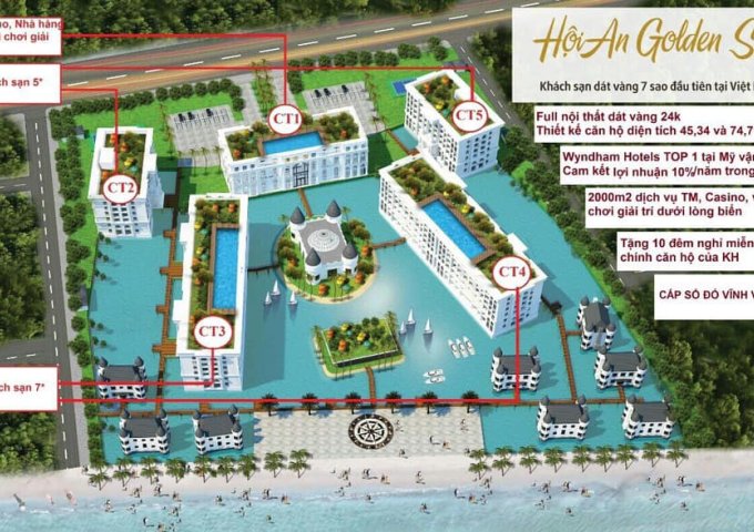 Bán căn hộ biển An Bàng dự án Hội An Golden Sea sát bên khu resort biển. LH: 0935 202 797