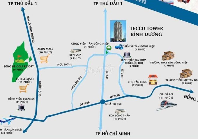 Bán Căn hộ Tecco Tower Thị Xã Dĩ An Bình Dương 