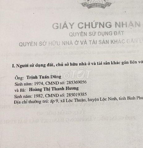 Đất mặt tiền đường dt754 , Xã Lộc Thịnh , Lộc Ninh - Bình Phước