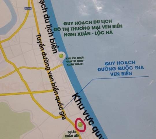 Bán đất bám đường ven biển quốc gia tại Xã Cương Gián, Nghi Xuân,  Hà Tĩnh diện tích 144m2  giá 3.9 Triệu/m²