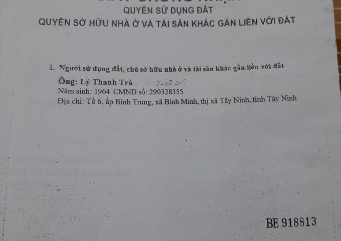 Cần bán đất thổ cư xã Long Thành Nam, Hoà Thành, Tây Ninh