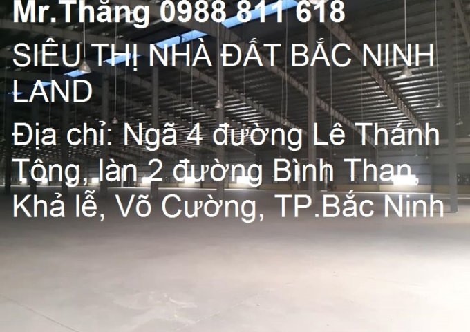 Cho thuê kho xưởng quanh khu vực và lân cận TP.Bắc Ninh