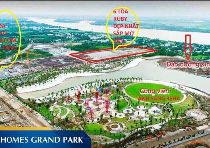 Mở bán Căn hộ Vinhome grand park, Q9. DT: 36ha, cùng 15 công viên cực đẹp. Tel: 0902804438