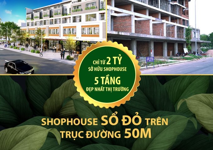 Thật dễ dàng sở hữu SHOPHOUSE 5 tầng, Dt 150m2 trung tâm thành phố tại Dự án KĐT Phú Mỹ