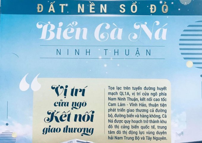 Đừng bỏ lỡ cơ hội- Sở hữu đất nền sổ đỏ tại Ninh Thuận