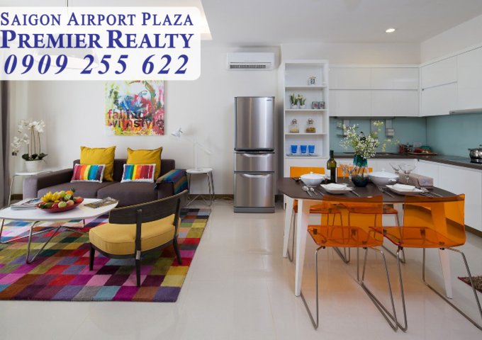 Bán căn hộ 3PN - 126m2 Sài Gòn Airport Plaza sang HĐ thuê giá tốt tầng trung. Hotline PKD 0909 255 622