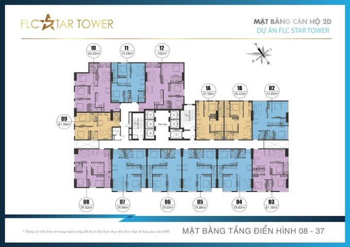 Bán căn góc 08, 76m2, 3PN tại CC FLC Star Tower 418 Quang Trung,Hà Đông, giá 1,5 tỷ. Lh 0934515659