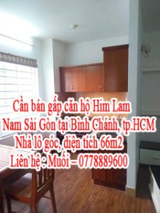 Cần bán gấp căn hộ Him Lam Nam Sài Gòn tại Bình Chánh, tp.HCM