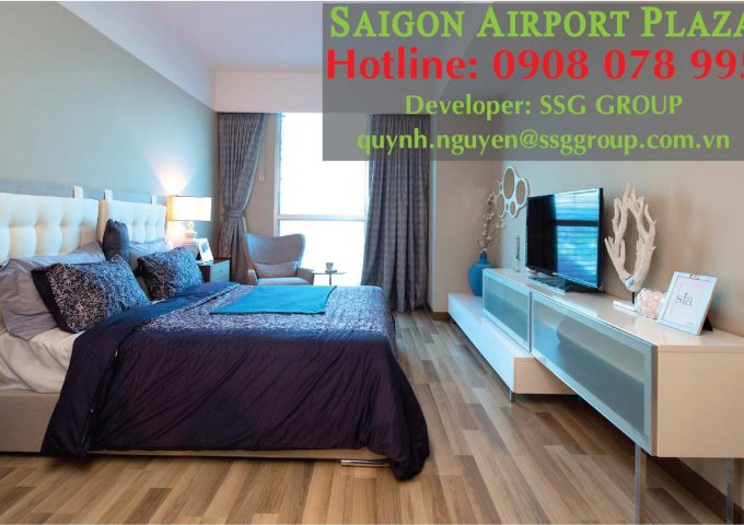 Bán căn hộ 2PN_95m2 Saigon Airport Plaza Q. Tân Bình, nội thất 5* giá cực ưu đãi. Hotline PKD SSG 0908 078 995 xem nhà ngay