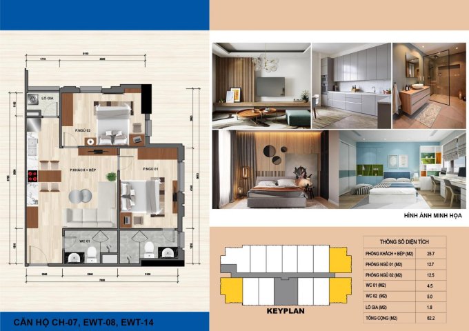 Bán căn hộ chung cư tại Dự án Eurowindow Park City, Thanh Hóa,  Thanh Hóa diện tích 62.2m2  giá 17.1 Triệu/m²