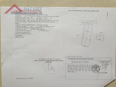 Bán nhà quận Thanh Khê 814/83B/45 Trần Cao Vân, quận Thanh Khê-TP Đà Nẵng