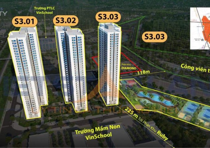 Vinhomes Smart City Đại Mỗ, Nam Từ Liêm, Giá từ 550tr Sở hữu căn 2PN , Ck lên 10.5 % GTCH