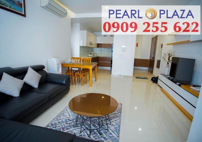Pearl Plaza Q.Bình Thạnh cho thuê 3PN có diện tích 123m2, tầng cao, full nội thất. Hotline PKD 0909 255 622 