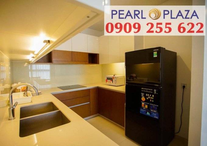 Pearl Plaza Q.Bình Thạnh cho thuê 3PN có diện tích 123m2, tầng cao, full nội thất. Hotline PKD 0909 255 622 