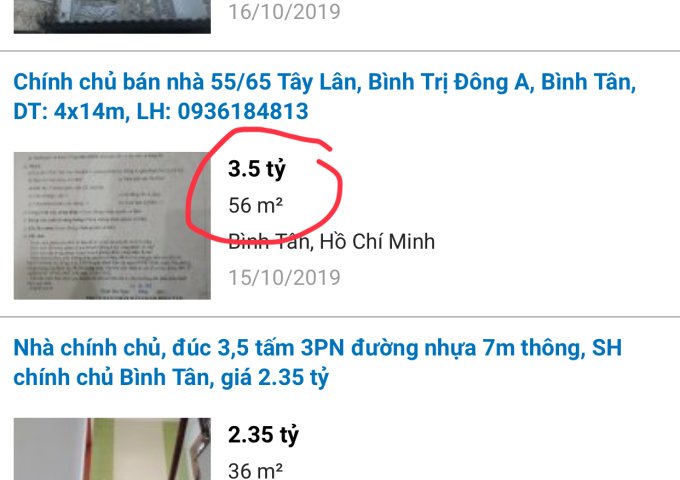 Bán nhà riêng tại Phường Bình Trị Đông A, Bình Tân,  Hồ Chí Minh diện tích 75m2  giá 3.75 Tỷ