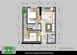 Cần bán căn hộ 2 PN tầng 18 chung cư Iris Garden Mỹ Đình, Nam Từ Liêm, HN