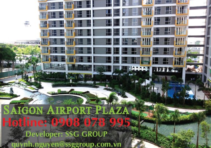 Bán gấp căn hộ 2PN,  giá chỉ 4,15 tỷ Saigon Airport Plaza Q. Tân Bình, nội thất cao cấp. Hotline PKD SSG 0908 078 995 xem nhà ngay