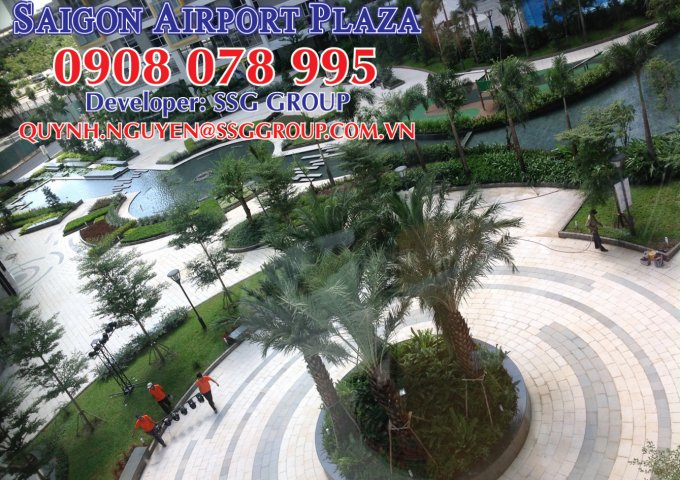 Bán căn hộ 2PN_95m2 Saigon Airport Plaza Q. Tân Bình, nội thất 5* giá cực ưu đãi. Hotline PKD SSG 0908 078 995 xem nhà ngay