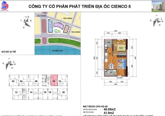 Cần bán căn CC khu đô thị Thanh Hà CINECO 5 b1.3, S(47m),760 triệu,Cửa TB, Ban côngĐN,full Nội Thất