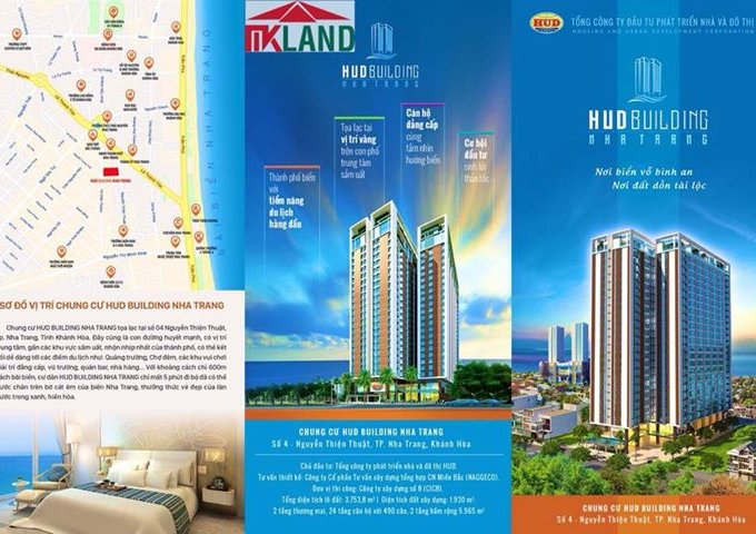 Bán ngay - HUD BUILDING Nha Trang  căn hộ 17 kề góc 2PN, CPTT bao rẻ chỉ 280tr - LH 0903564696