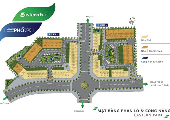 Bán gấp suất ngoại giao shophouse Eastern Park, Hà Nội Garden City, đường lớn 30m. Chênh 1 tỷ/căn