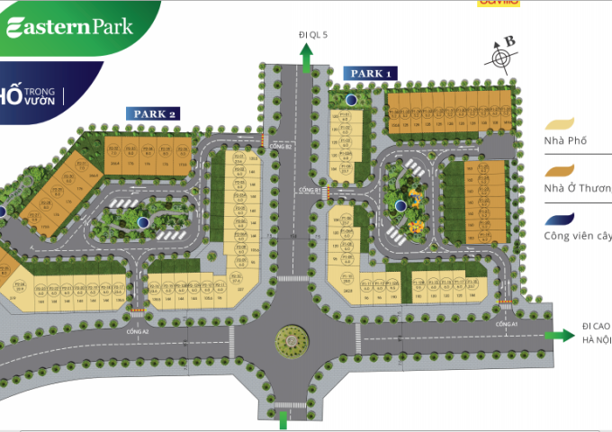 Cần bán gấp suất ngoại giao Shophouse Eastern Park, Hà Nội Garden City, đường lớn 30m. Chênh 1 tỷ/căn