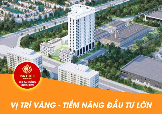 Tặng ngay 2 cây vàng, CK 3,5% khi đặt mua căn hộ TSG Lotus Long Biên, giá chỉ 24 triệu/m2. HT vay 0% LS