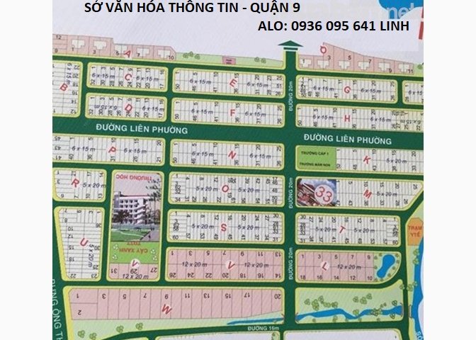 Bán đất nền sổ đỏ dự án Sở Văn Hóa, Phú Hữu, Quận 9. Nhận ký gửi đất nền dự án quận 9.