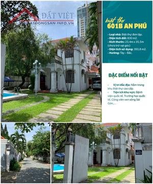 Bán biệt thự 601B An Phú , quận 2 , khu cao cấp gần công viên ven sông Sài Gòn