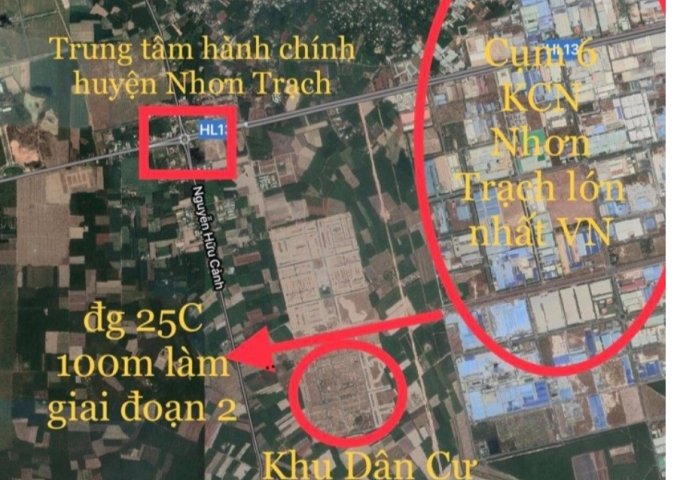 Bán đất Đồng Nai, KDC Long Tân City, Nhơn Trạch, 7,5 triệu/m2, SHR