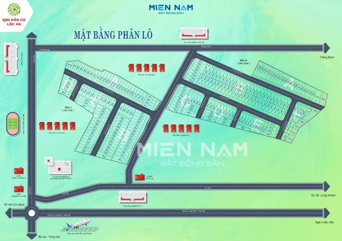 Bán đất nền dự án tại Dự án Lộc An Residence, Long Thành, Đồng Nai diện tích 130m2 giá 5.5 Triệu/m²