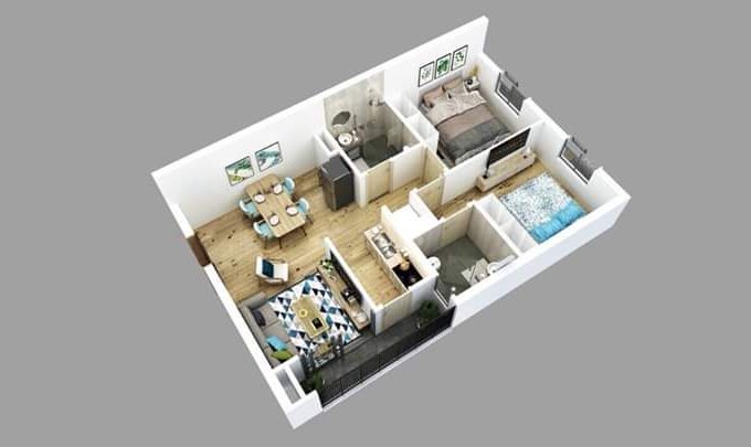 Bán căn hộ chung cư tại Hạ Long,  Quảng Ninh diện tích 57m2  giá 15 Triệu/m²