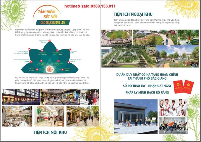 Chính thức ra bảng hàng mới Khu Đô Thị Dĩnh Trì, Dự án cạnh tỉnh lộ 299. LH: 0388153811