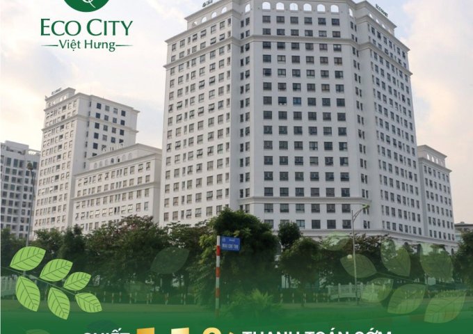 Căn 3PN ban công ĐN, view Vinhomes Riverside dự án Eco City Việt Hưng, giá 2,2 tỷ, nhận nhà ở ngay