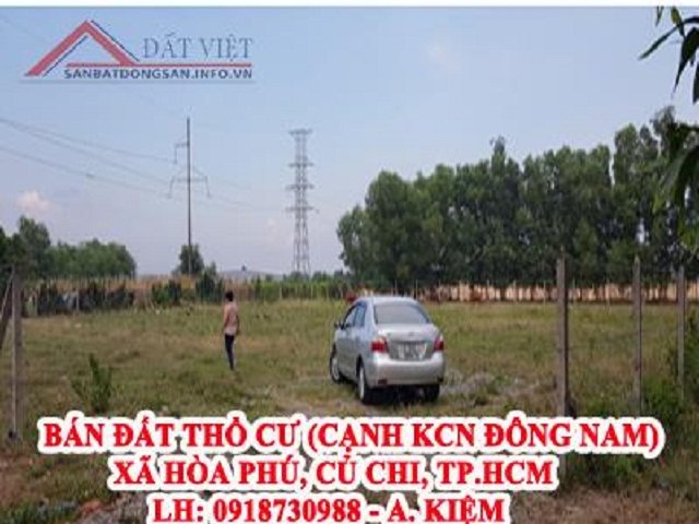 Bán đất xã Hòa Phú, Huyện Củ Chi, TPHCM