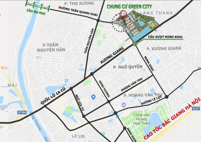 Phân phối Chung Cư Green City Bắc Giang. phường Thọ Xương, TP Bắc Giang. LH: 0388153811