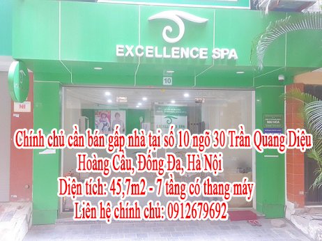 Chính chủ cần bán gấp nhà tại số 10 ngõ 30 Trần Quang Diệu, Hoàng Cầu, Đống Đa, Hà Nội.