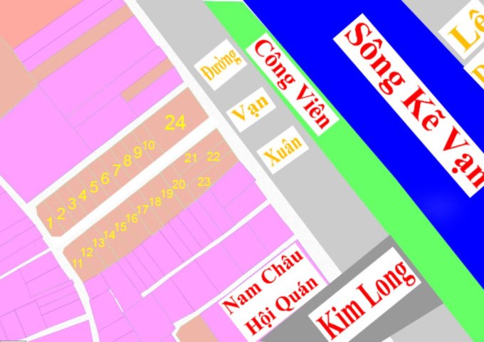Đơn vị độc quyền phân phối 25 lô đất tại đường Vạn Xuân - Kim Long