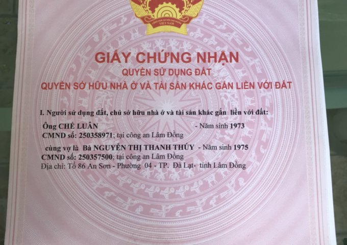 Cần bán đất phường 11 , Đà Lạt , Lâm Đồng .