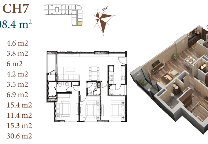 Cần cho thuê căn hộ góc 3 Phòng ngủ view đẹp B1 - 1101, dự án Roman Plaza, DT 108,4m2, giá 13 triệu/tháng