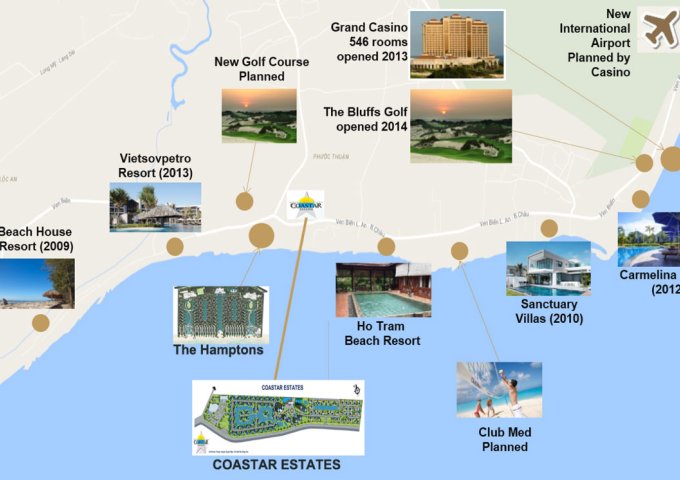 Bán biệt thự biển 5* Hồ Tràm -Villa 895m2 giá chỉ 8,5 tỷ DUY NHẤT tại Coastar Estates - 0936122125