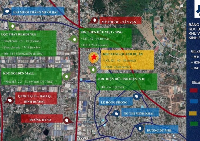 Bán đất nền dự án tại Dự án Khu dân cư Đức Phát, Bàu Bàng,  Bình Dương diện tích 80m2  giá 9.5 Triệu/m²
