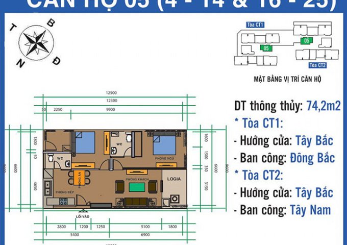 Bán căn hộ chung cư tại Dự án Chung cư Ban cơ yếu Chính phủ, Thanh Xuân,  Hà Nội diện tích 74.2m2