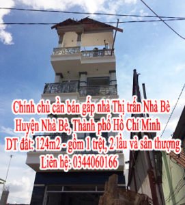 Bán gấp nhà Thị trấn Nhà Bè, Huyện Nhà Bè, Thành phố Hồ Chí Minh