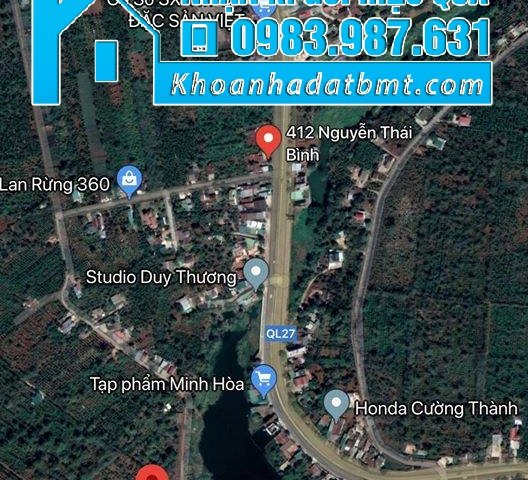 Đất Thổ cư hẻm 412 Nguyễn Thái Bình,10*40m,giá đầu tư,gần cầu Hòa Thắng,nhiều lô gần chợ