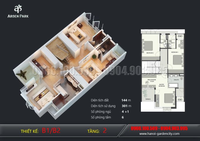 Ký trực tiếp CĐT 54 triệu/m đất, song lập Arden Park đã hoàn thiện, miễn 5 năm dịch vụ, chiết khấu 2%
