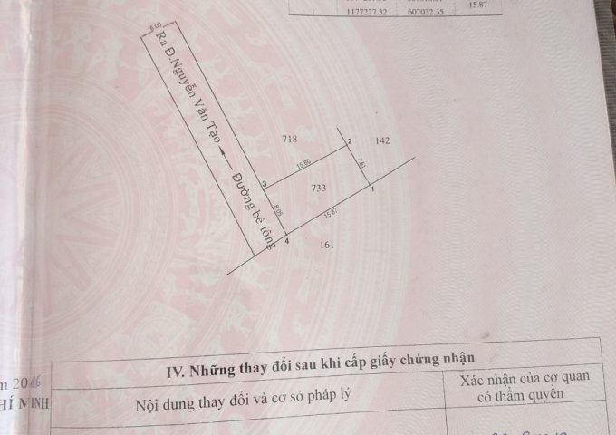 bán đất hẻm 484 nguyễn văn tạo , long thới, nhà bè DT: 8.05 x 15.6m hẻm trước đất 6m 