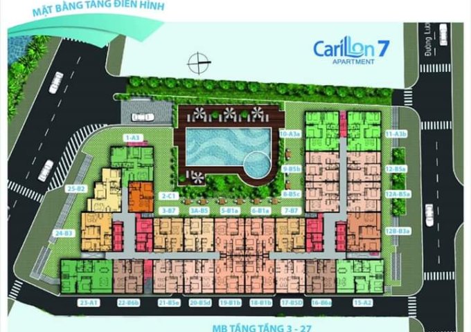 Bán CH  Carillon 7,2pn 2wc giá 2180 tỷ hướng đông, Tân Phú.